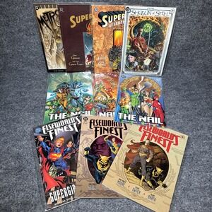 Lot of 10 Superman & Justice League Graphic Novels Elseworlds Finest TPB DC